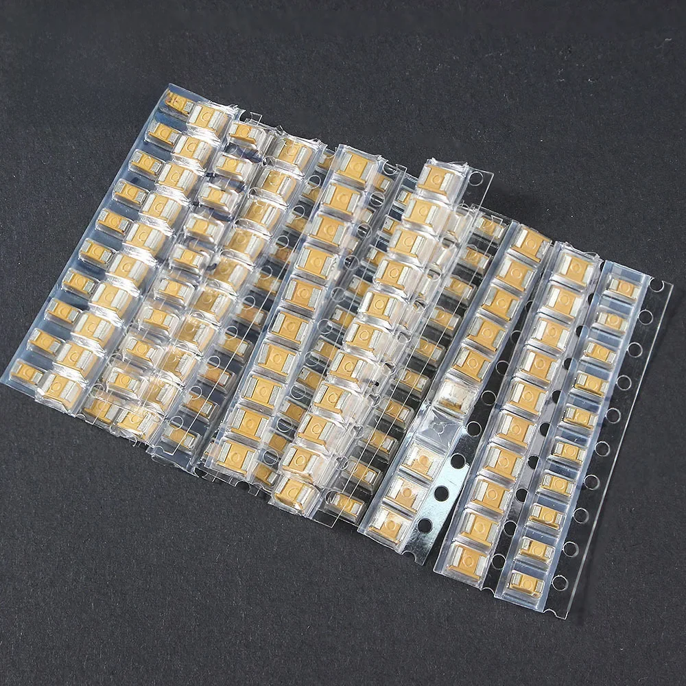 150 sztuk SMD zestaw kondensatorów tantalowych 1uf-220uf A/B Case zestaw kondensatorów tantalowych 1UF 2.2UF 4.7UF 10UF 47UF kondensatory — zdjęcie 2