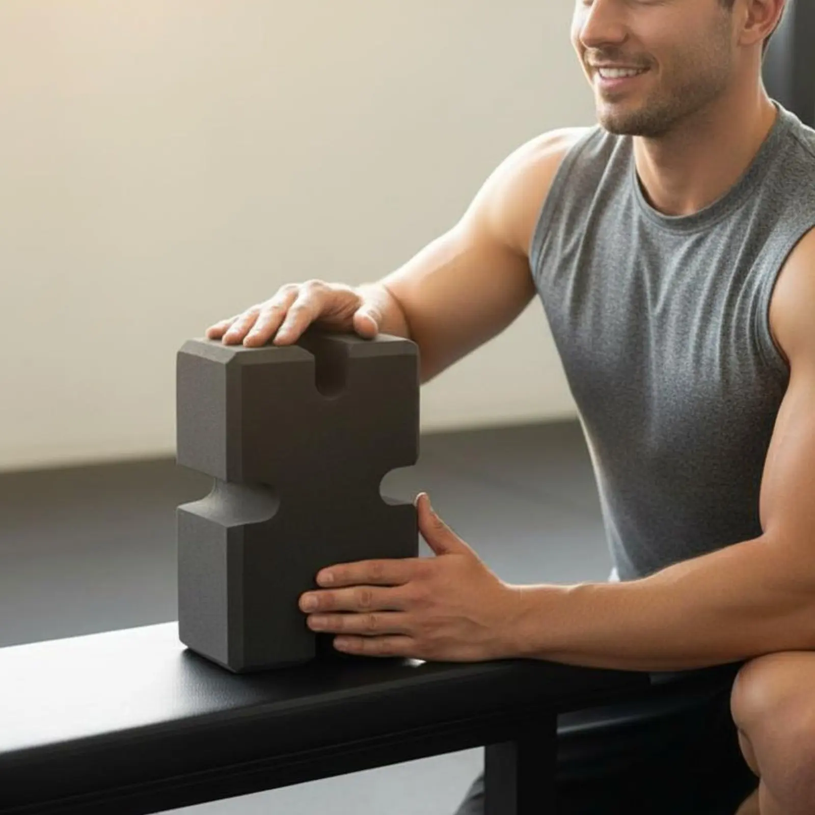 Eva Yoga Block Foam Fitness Yoga Block Weightlifting Barbell Auxiliary Equipment Eva Wire Cutting Squat Bench Press Machine