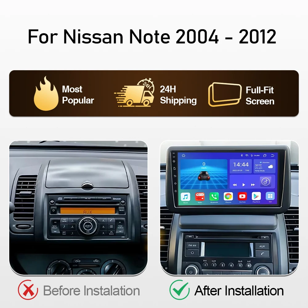 Android For Nissan Note 2004 2015 2016- 2012 Car Radio Multimedia Head Unit Player GPS Navigation Stereo 5G Autoradio Video WIFI