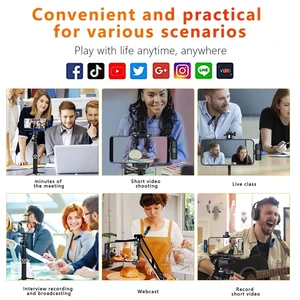 Lavalier wireless portable microphone, audio video recording, mini iphone microphone, android, pc, camera, live, games, phone, new 8 Main Sales Lapela Microphone - №8