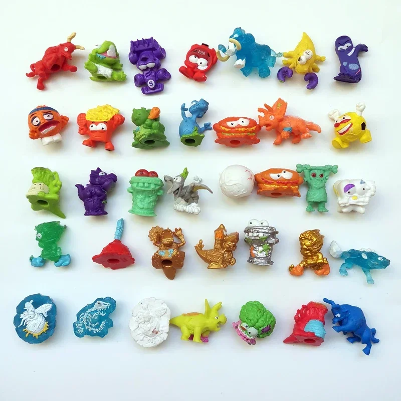Lot de 10 figurines originales Trash Figure Pack Grossery Rotten Bin Gang Monster Fossil Animal Food, figurines à collectionner, modèle de jouet, cadeau pour jeunes