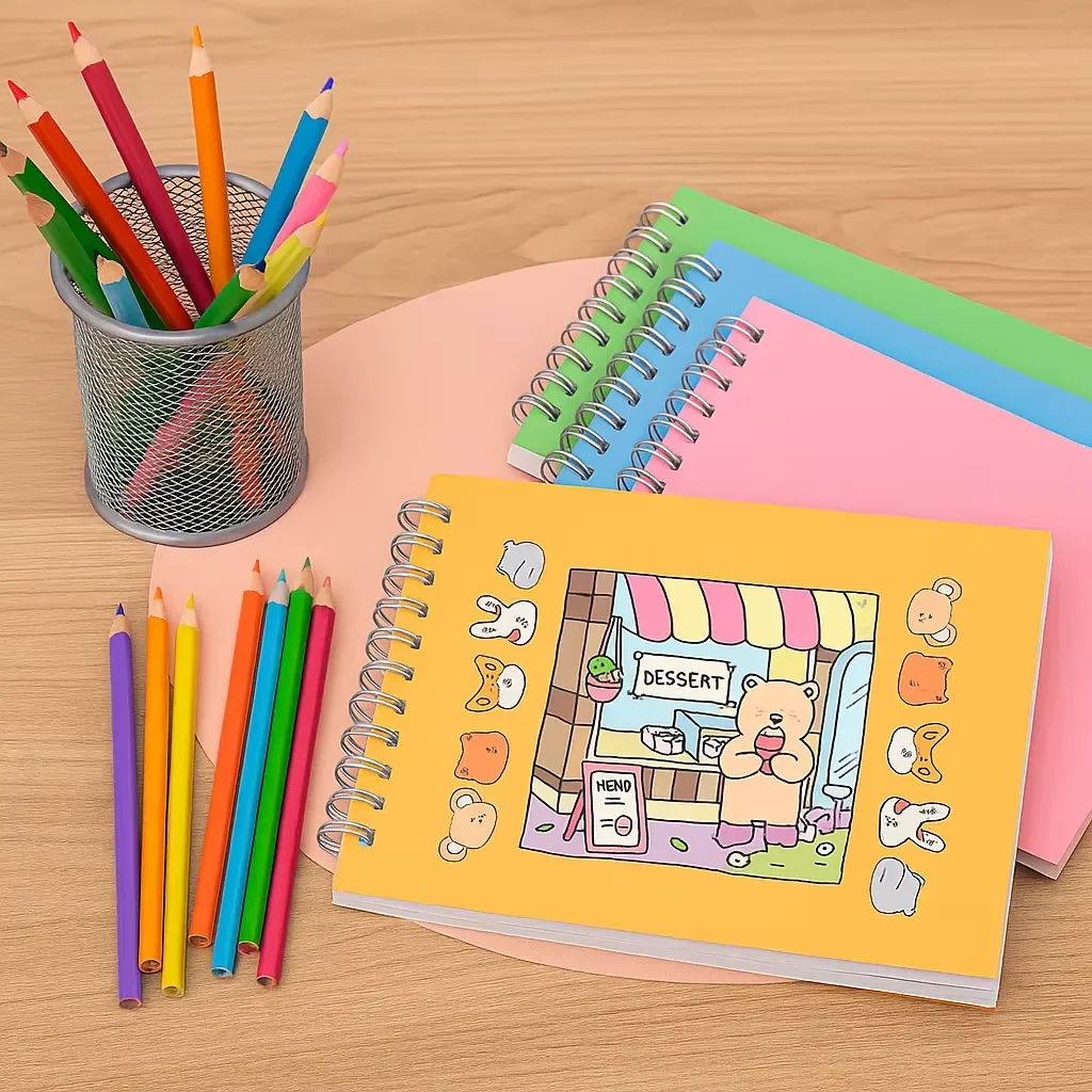 كتاب تلوين بوبي جودز مع 50 ورقة فاخرة 180 جرام |   تصاميم الأطفال والكبار للاسترخاء المضاد للإجهاد