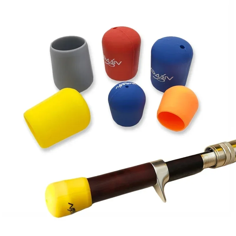 Nouveau 1 pièces poignée de canne à pêche étui de protection gel de silice leurre tige protecteur inférieur couleur aléatoire accessoires de matériel