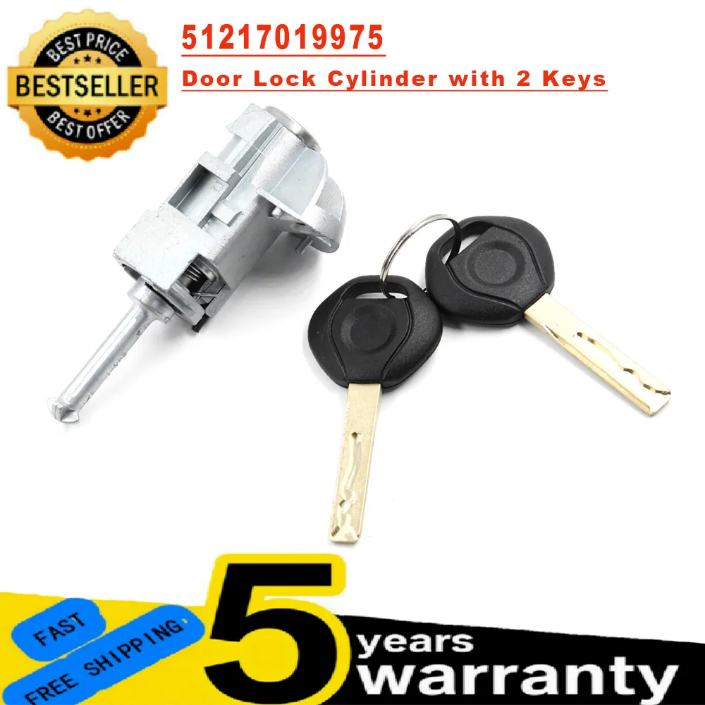 For BMW E46 3 Series 2001-2006 Left Driver Door Lock Cylinder with 2 Keys Or Repair Kit Front Left/Right 4/5 - Doors 51217019975