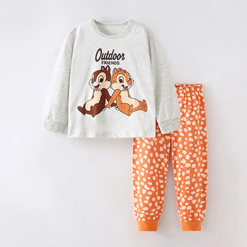 Quality Combed Cotton Sleepwear PJ's Baby Girl Clothes Sets Kids Cartoon Pajama Sets Homewear Casual Children Clothing Nightgown