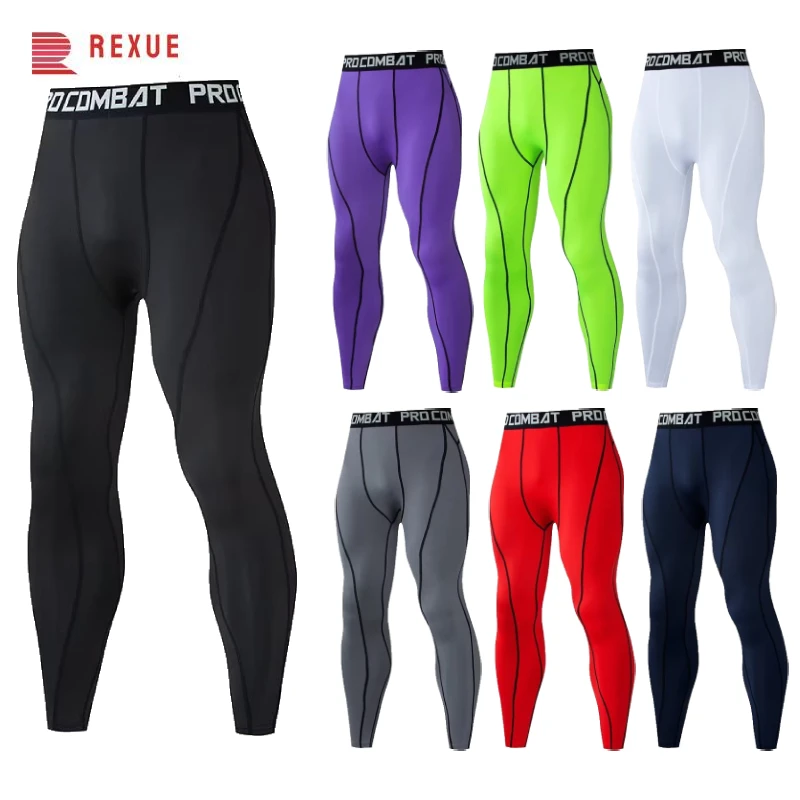 

Men Running Pants Solid Color Legging Basketball Gym Jogging Compression Winter Sweatpants Elastic Tights Skinny Sports Trousers