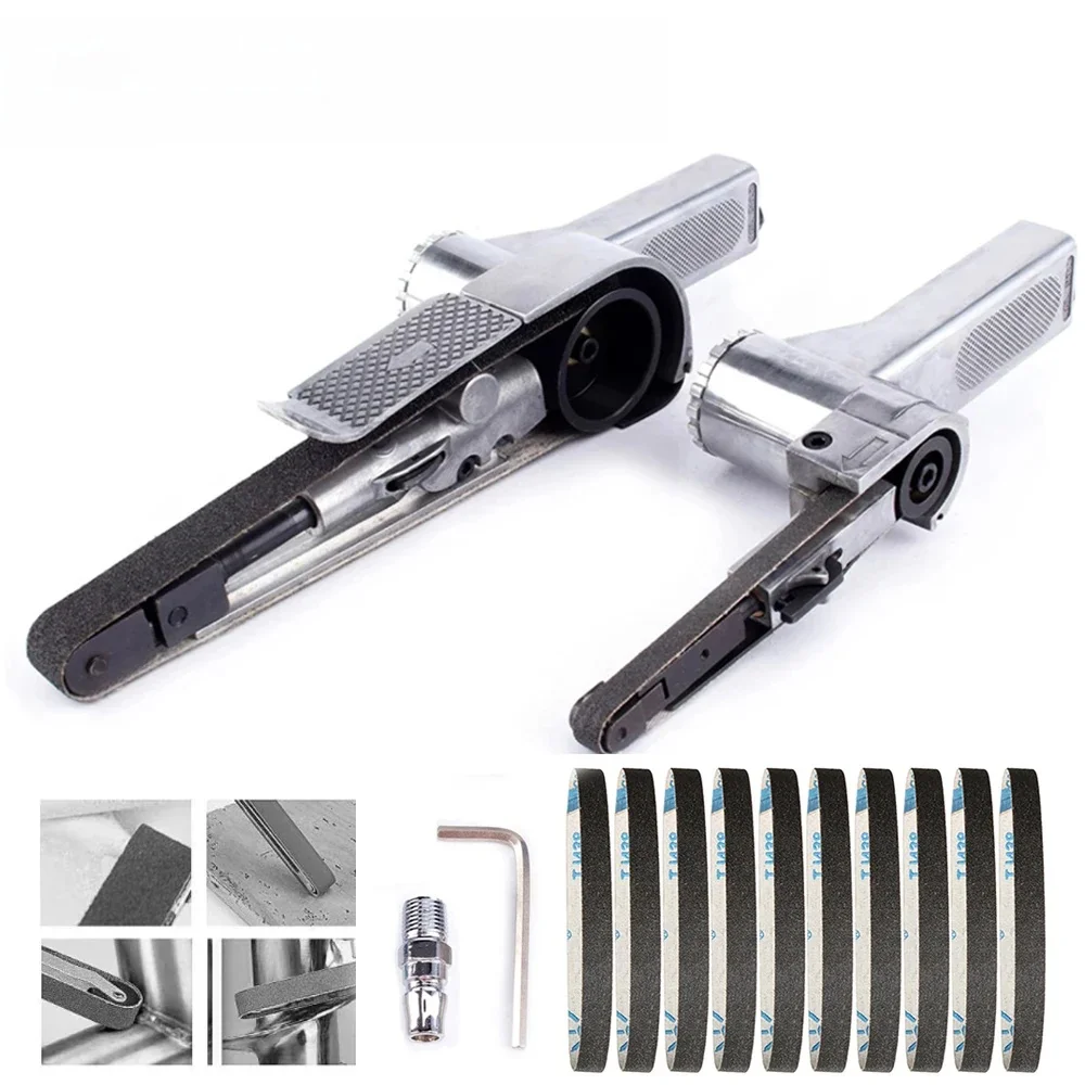 Ponceuse à bande pneumatique, rectifieuse d'angle d'air, environnement de ponçage, compresseur d'air, ensemble d'outils de ponçage, 3/8 po
