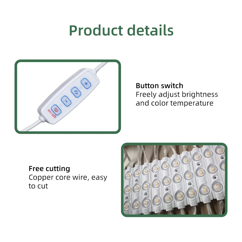 USB LED-spiegel voorlichtstrip, dimbare helderheid, flexibele neonlichtslang voor make-upspiegel, slaapkamer, decoratie