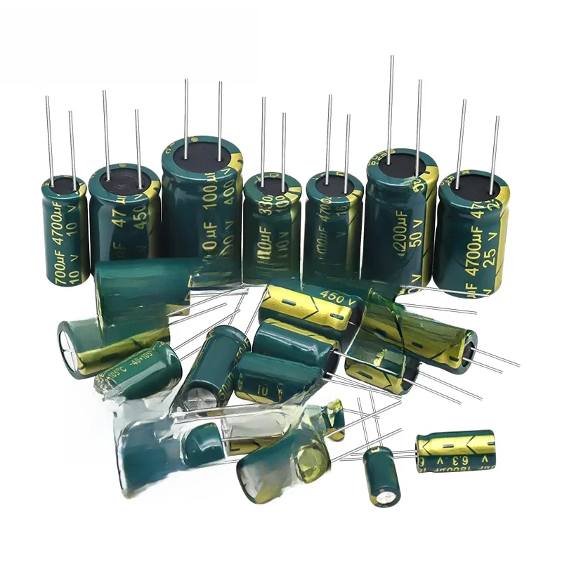 10V 16V 25V 35V 50V 400V 450V Kondensator aluminiowy wysokiej częstotliwości o niskim ESR 10UF 100UF 220UF 330UF 470UF 680UF 1000UF 2200UF 3300UF — zdjęcie 2