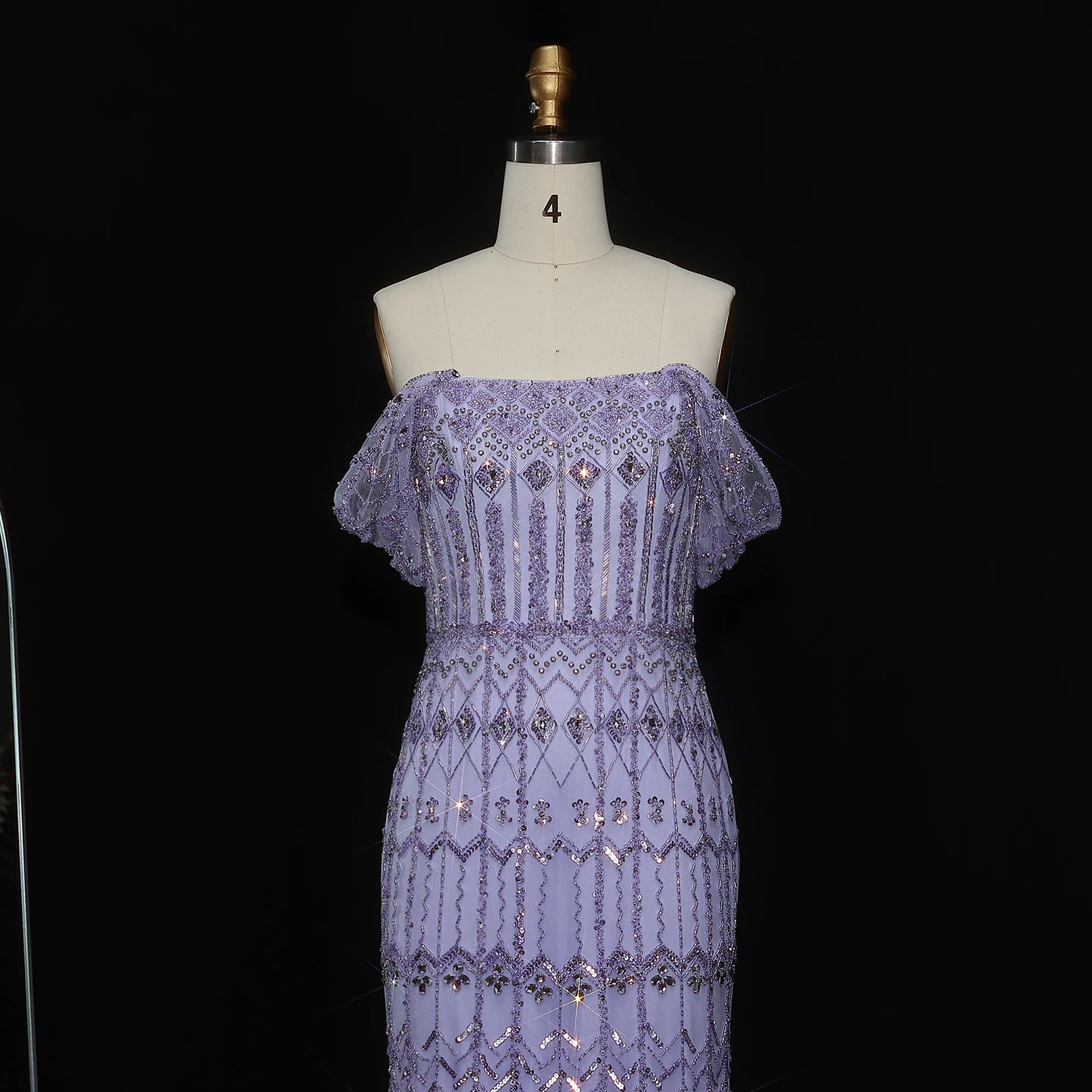 Sharon Said Luxuriöses Dubai Grünes Meerjungfrauenkleid Arabisches Abendkleid Fliederfarbene Flügelärmel 2026 Damen Hochzeitsfeierkleider SS291 Maßanfertigung – Detail 25