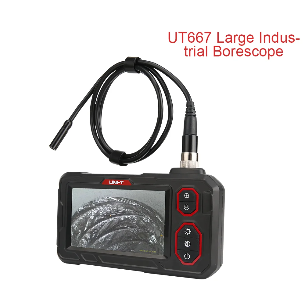 UT667 Large Industrial Borescope Screen resolution 1280*720 IP67 Snake tube length 1m 4.3-inch HD Display Inspection Camera