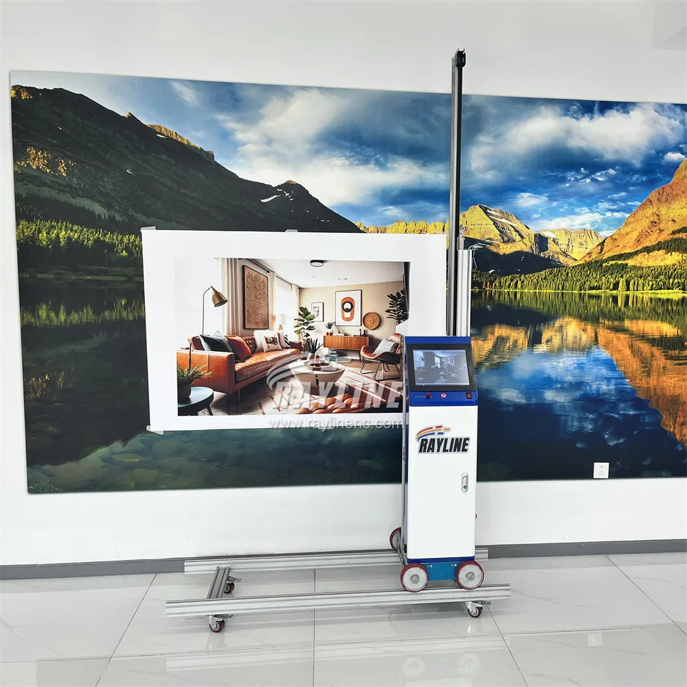 AI 4K Wall Printer Cellphone Control Automatic Splitting/Positioning Images, Unlimited Length/Width Wall Printing Machine