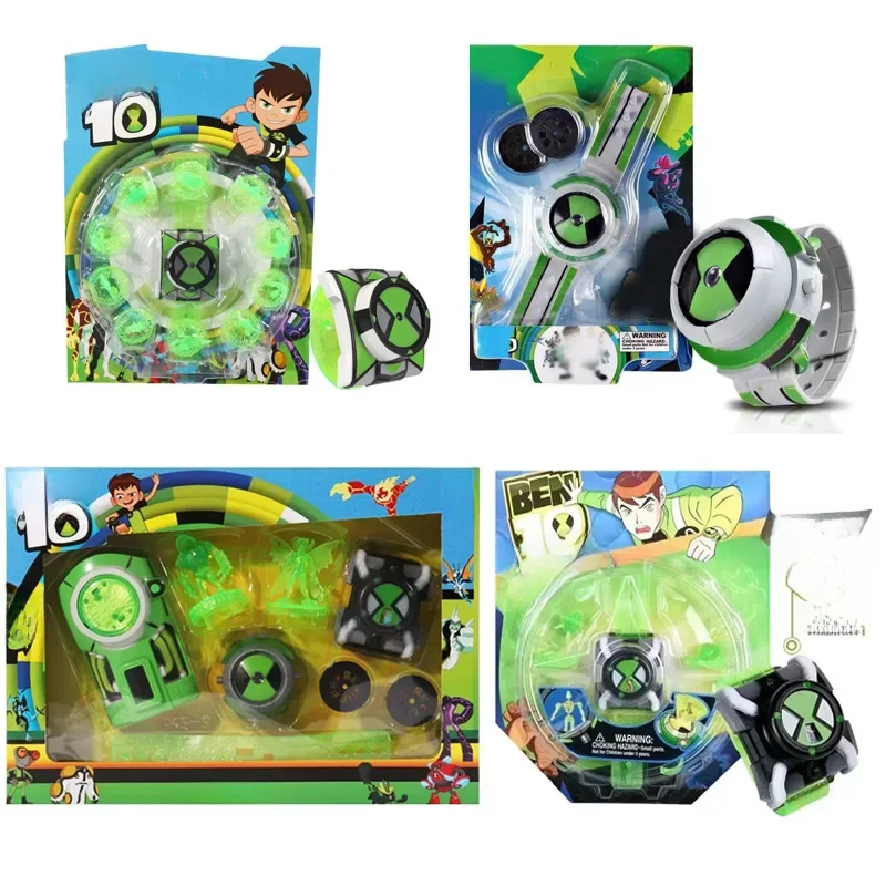 BEN10 figurines d'anime Omnitrix Ben Tennyson montre de Projection jouet dessin animé dispositif de Transformation sons lumières Figure enfants cadeaux