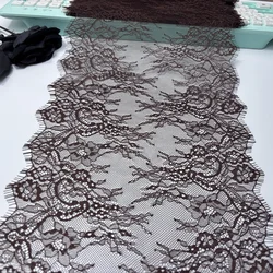 Eyelash Lace Trim, Chocolate Brown Color, Chantilly Lace, Accessories, DIY Embroidery & Sewing Crafts, Emerald Green French Lace