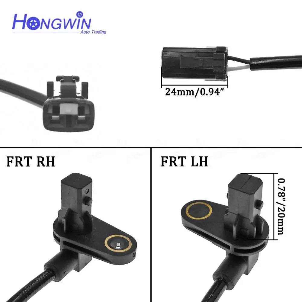 Front & Rear RH LH ABS Wheel Speed Sensor 956802B000 956812B000 956702B000 For Hyundai Santa Fe 2.4L 2.7L 3.3L V6 2007 2008 2009