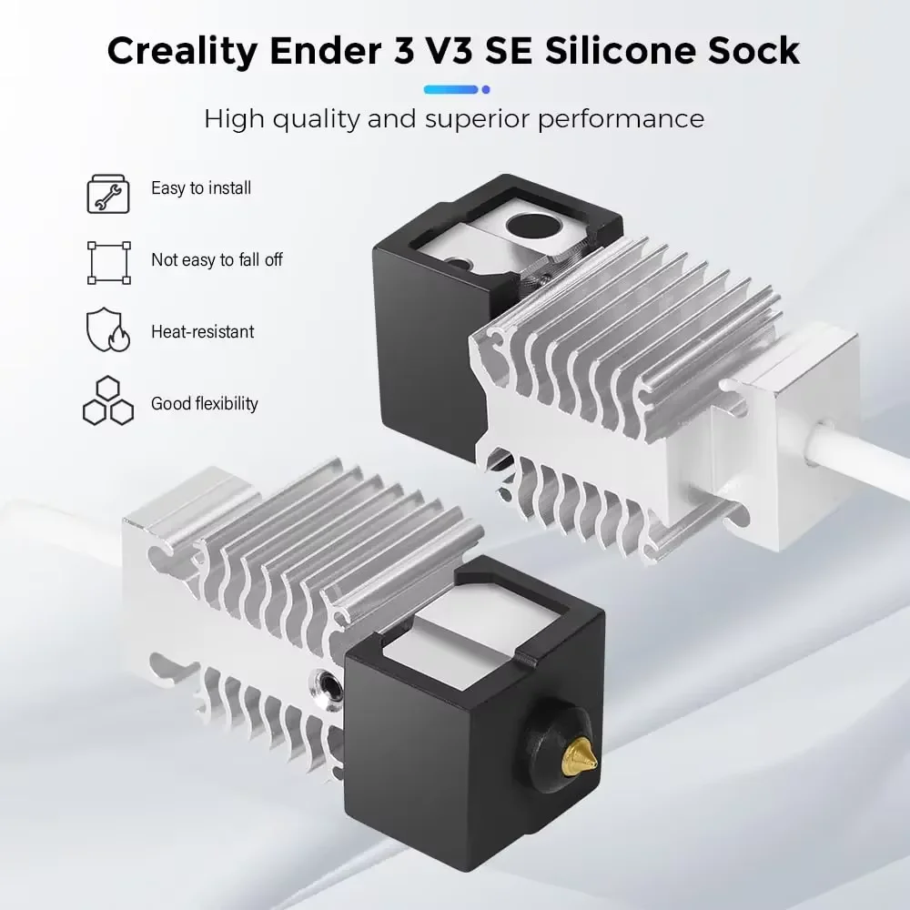 Creality 3pcs Hotend Silicone Socks Heat Resistant Cover 3D Printer Accessories For Ender-3 V3 SE
