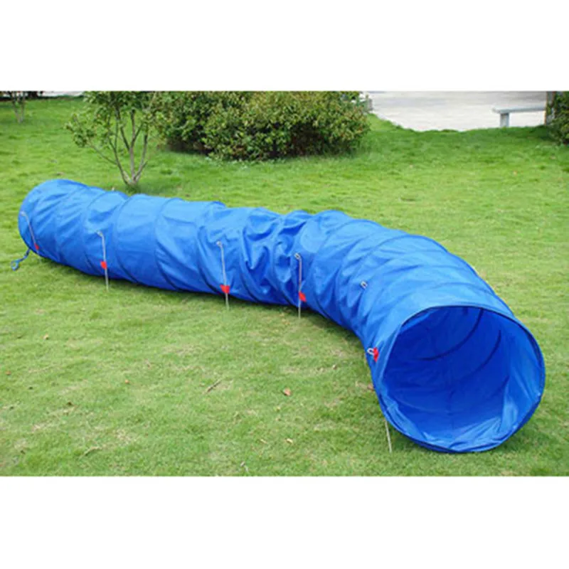 Pet Ausbildung Tunnel Hindernis Interaktive Hund Agility Ausrüstung Outdoor Spiele Runway Oxford Tuch Nagel Tasche Zelt Pet Spielzeug