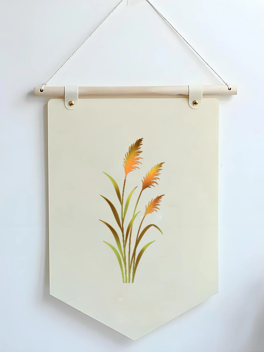 Grand ensemble de pochoirs de fleurs sauvages, 3 pièces, 7.9 × 15.8 pouces, modèle de pulvérisation de plantes florales et rustiques réutilisables pour mur, sol, clôture