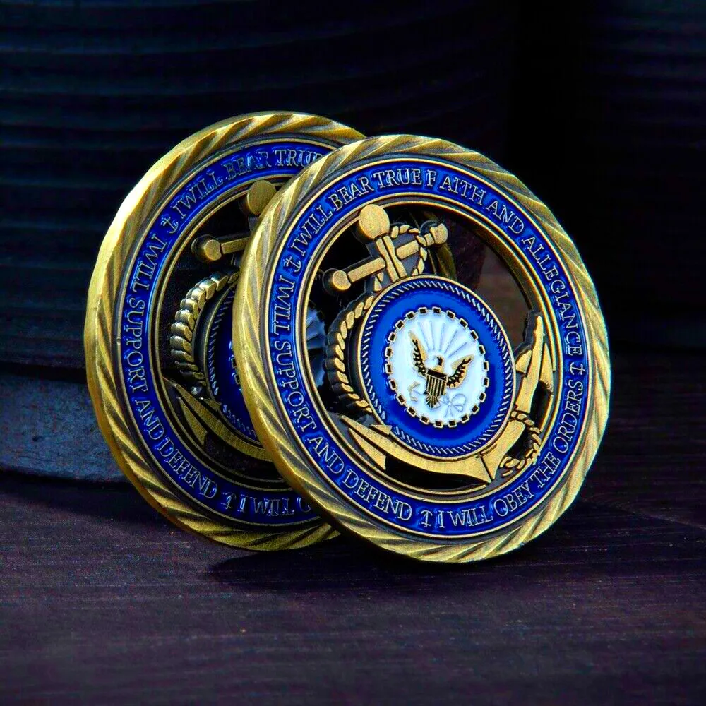 U.S. Navy Core Values Challenge Coin Military Collector's Medallion