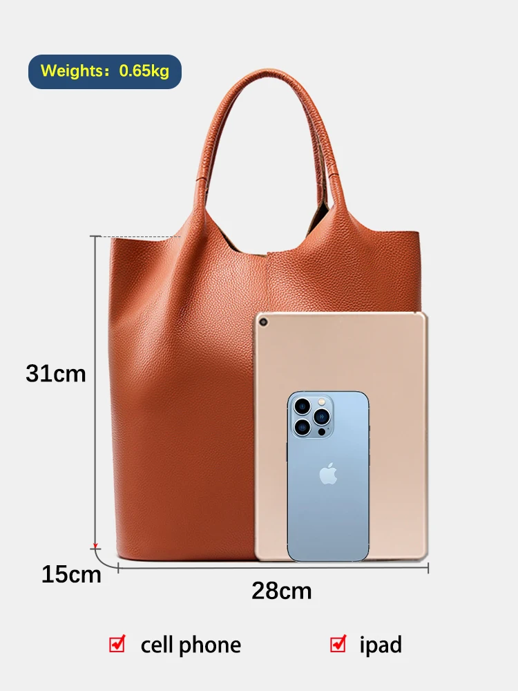 Imagem -03 - Bolsala de Couro Genuíno Zency para Mulheres Bolsa Clássica Grande Capacidade Bolso Composto Bolsa Cinza Grande Capacidade Clássica e Elegante 2024