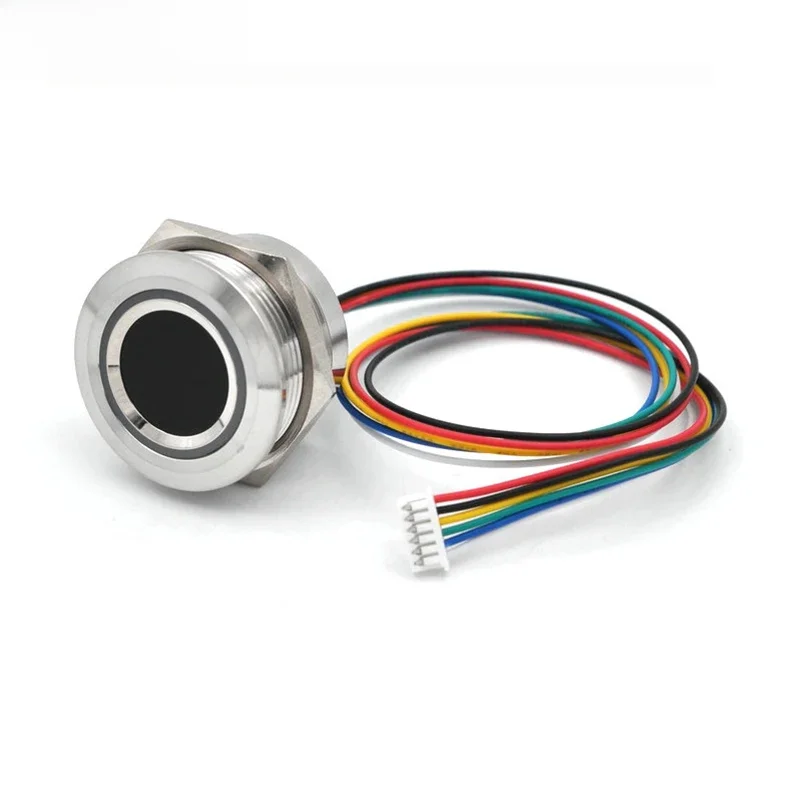GROW R503-5V RGB LED DC5V UART interfejs MX1.25-6pin wodoodporny pojemnościowy moduł czytnika linii papilarnych skaner dla Arduino Android — zdjęcie 2