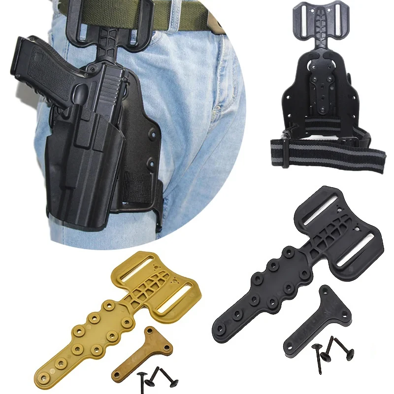 1 PCS Adjustable Tactical Leg Drop Holster Adapter – Compatible with GL 17/19, M9, 1911, USP, P226