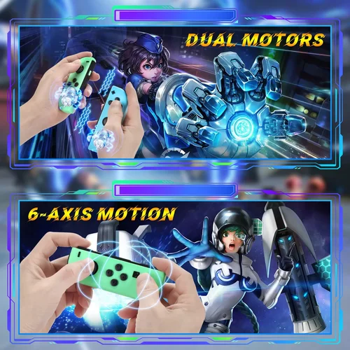 Imagen 2 del producto Joy con interruptor inalámbrico, controlador Joycon con Joystick de doble vibración, accesorios para consolas de videojuegos