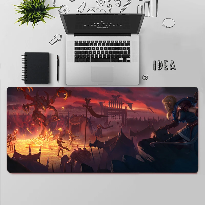 Albion ออนไลน์ Gaming Mouse Pad แผ่นรองเมาส์ขนาดใหญ่ PC Gamer แผ่นรองเม้าส์คอมพิวเตอร์ Big Mousepad XXL พรมคีย์บอร์ดโต๊ะเมาส์ Pad