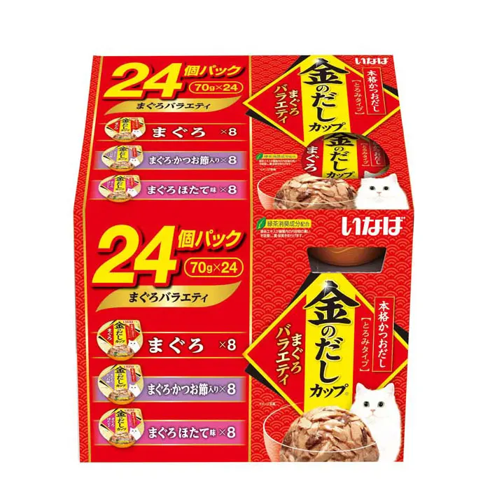 INABA CIAO gold broth cup 70g x 24P variety cat snack