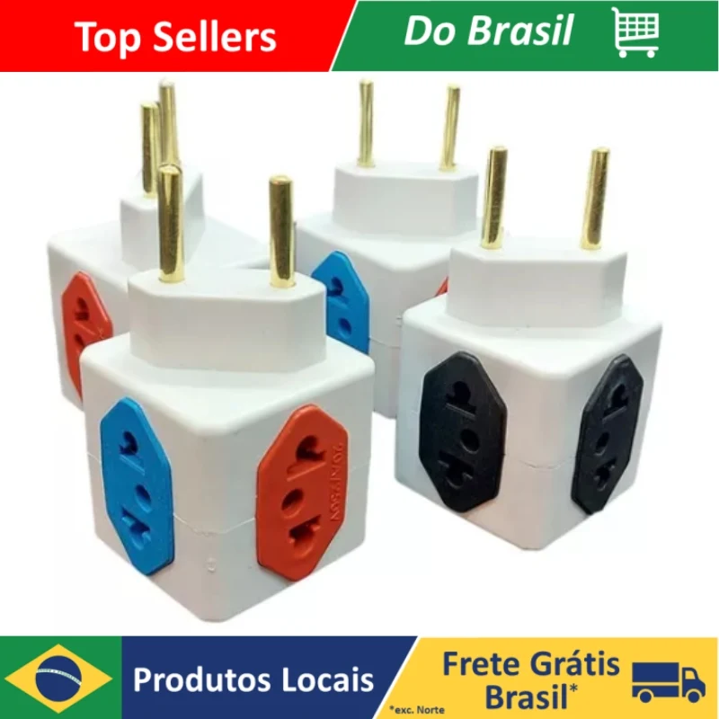 Adaptador Benjamin Cubo 4 Tomadas Casa e Cozinha