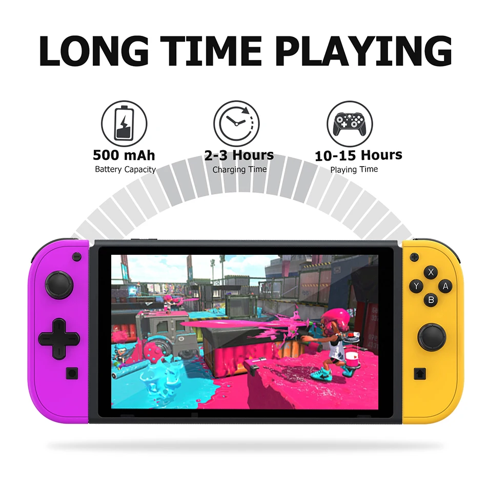 무선 블루투스 컨트롤러 게임패드, N 스위치용 핸들 그립 컨트롤러, 게임 스위치용 조이스틱 컨트롤