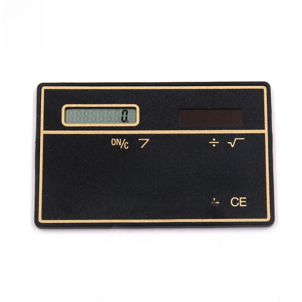 Calculatrice d'énergie solaire ultra fine à 8 chiffres, avec écran tactile, conception de carte de crédit, mini calculatrice portable pour école de commerce