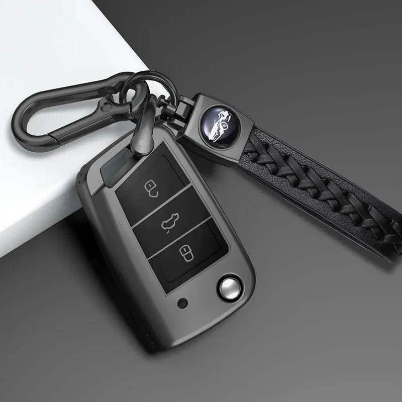 Étui pour clé de voiture en TPU à 3/4 boutons, pour VW Volkswagen Golf 7 MK7 Tiguan MK2 pour SEAT Ateca Leon FR 2 Ibiza pour Skoda Octavia