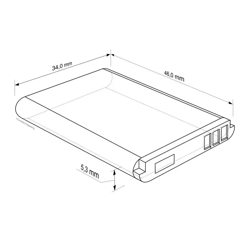 Craftmann Battery 900mAh for Nokia 3220/3230/5140/5140i/5320/6020/6060/6080/6120/6121/7260/N90/VERTU CONSTELLATION (BL-5B/BL-5V)