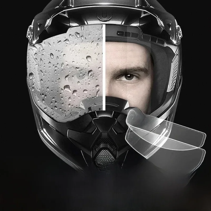 Nouveau Film de Patch transparent universel pour casque de moto, Film Anti-buée et de pluie, Nano revêtement Durable, Film autocollant pour casque de Motocross