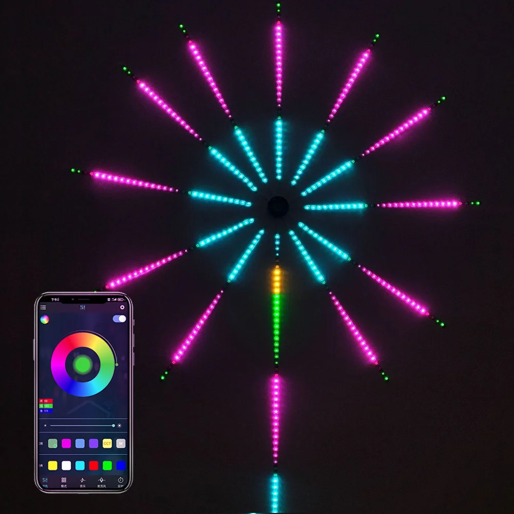 NEUE Rgbic Feuerwerk Led Streifen Licht Bluetooth Smart Neon Streifen APP Led-leuchten Streifen USB 5V Led Streifen Weihnachten party Dekoration