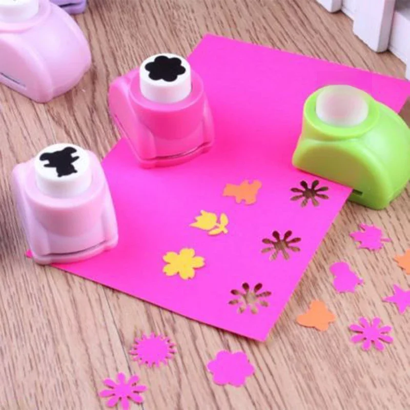 1 sztuk Kid dziecko Mini papier do druku ręcznie Shaper etykiety do albumów kartki dziurkacz do rękodzieła wycinarka 8 style — zdjęcie 2