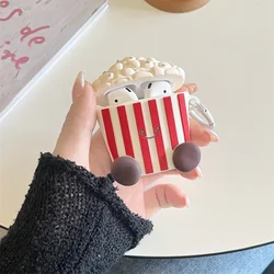 Funda de silicona con palomitas de maíz en 3D para auriculares Apple Airpods Pro 2 3 1, Funda de auriculares para Airpod 3 2