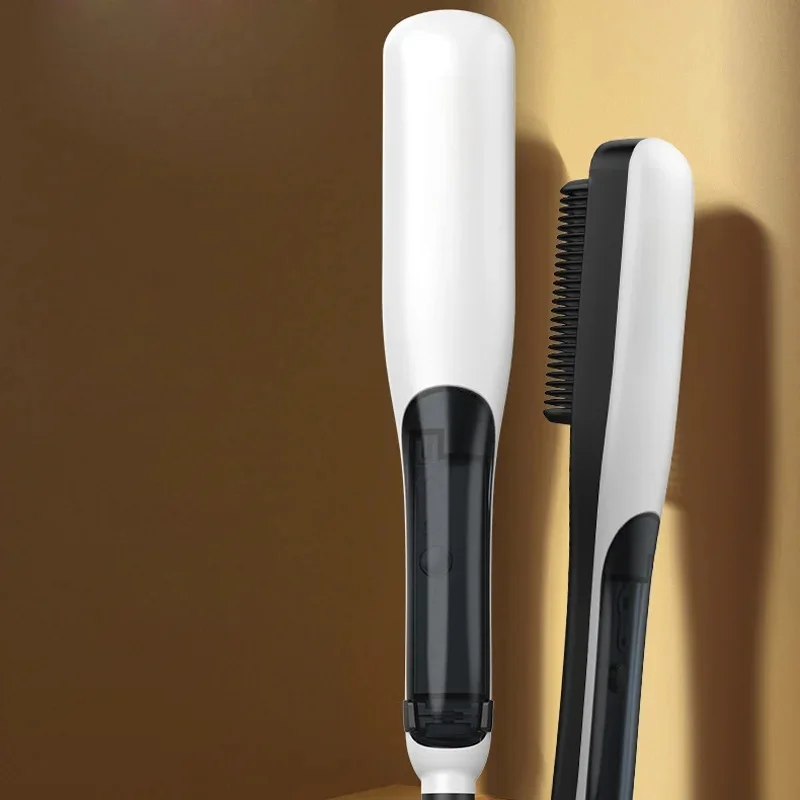 Negatieve Ionen Stoom Stijltang Borstel Styling Kam 2In1 Rechttrekken Krultang Snelle Verwarming Keramische Verbrandingsbeveiliging Platte Steampod - afbeelding 2