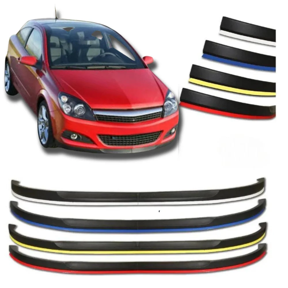 For Opel Astra H 2004-2012 2 Pcs Front Bumper Lip Body Kit Spoiler Splitter Diffuser High ABS Plastic Professional Tuning Parts