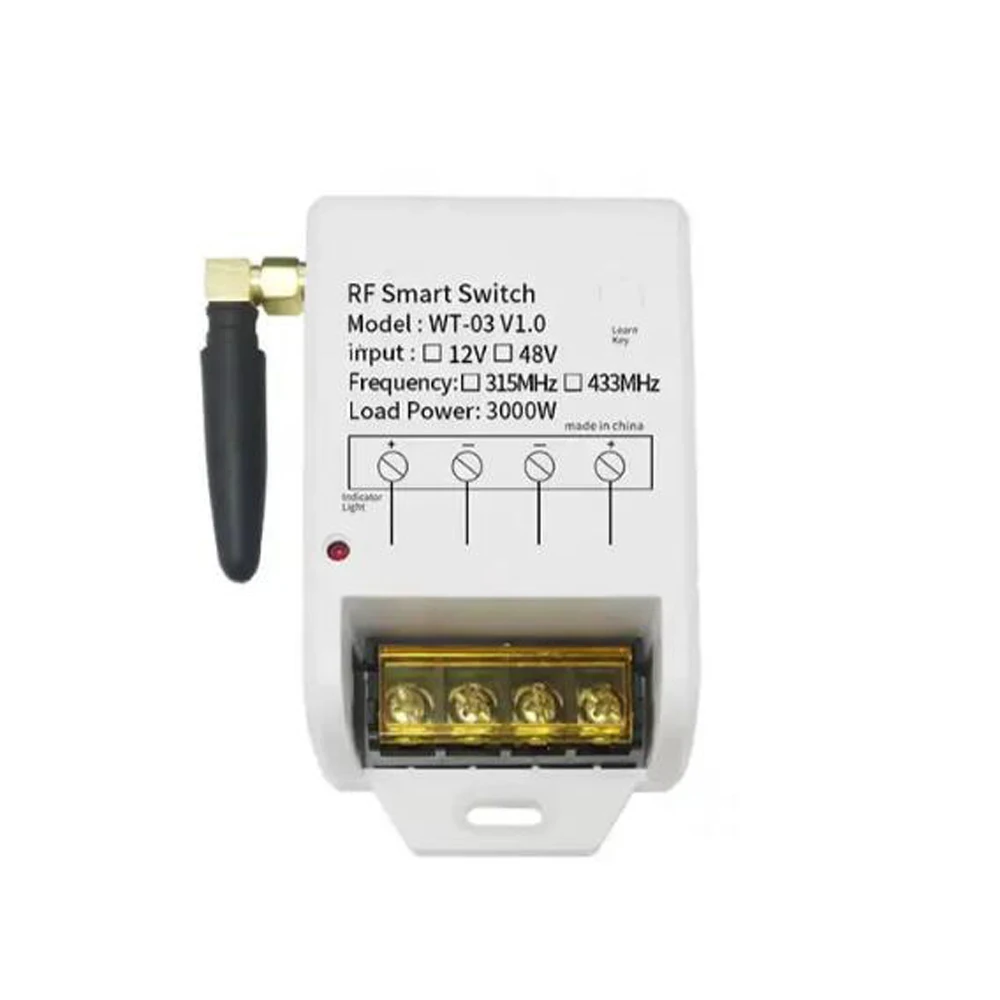 العالمي RF مفتاح تحكم عن بعد صغير ، استقبال التتابع اللاسلكي ، مضخة مياه ، DC12-48V ، 315MHz ، 433MHz