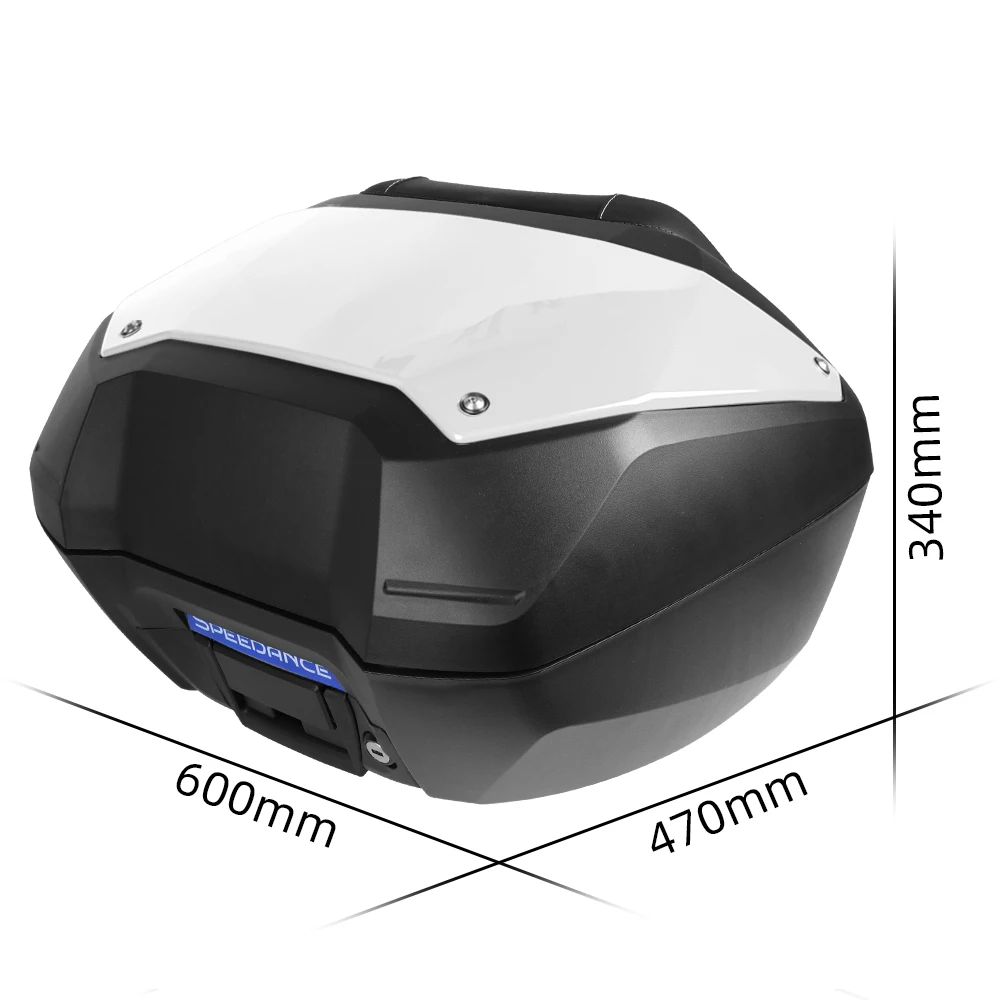 Top Box for Motorcycle 50L Rear Trunk Box Fit 2 Helmets Luggage Tail Storage Travel Case With Mounting Bracket For Honda XADV750