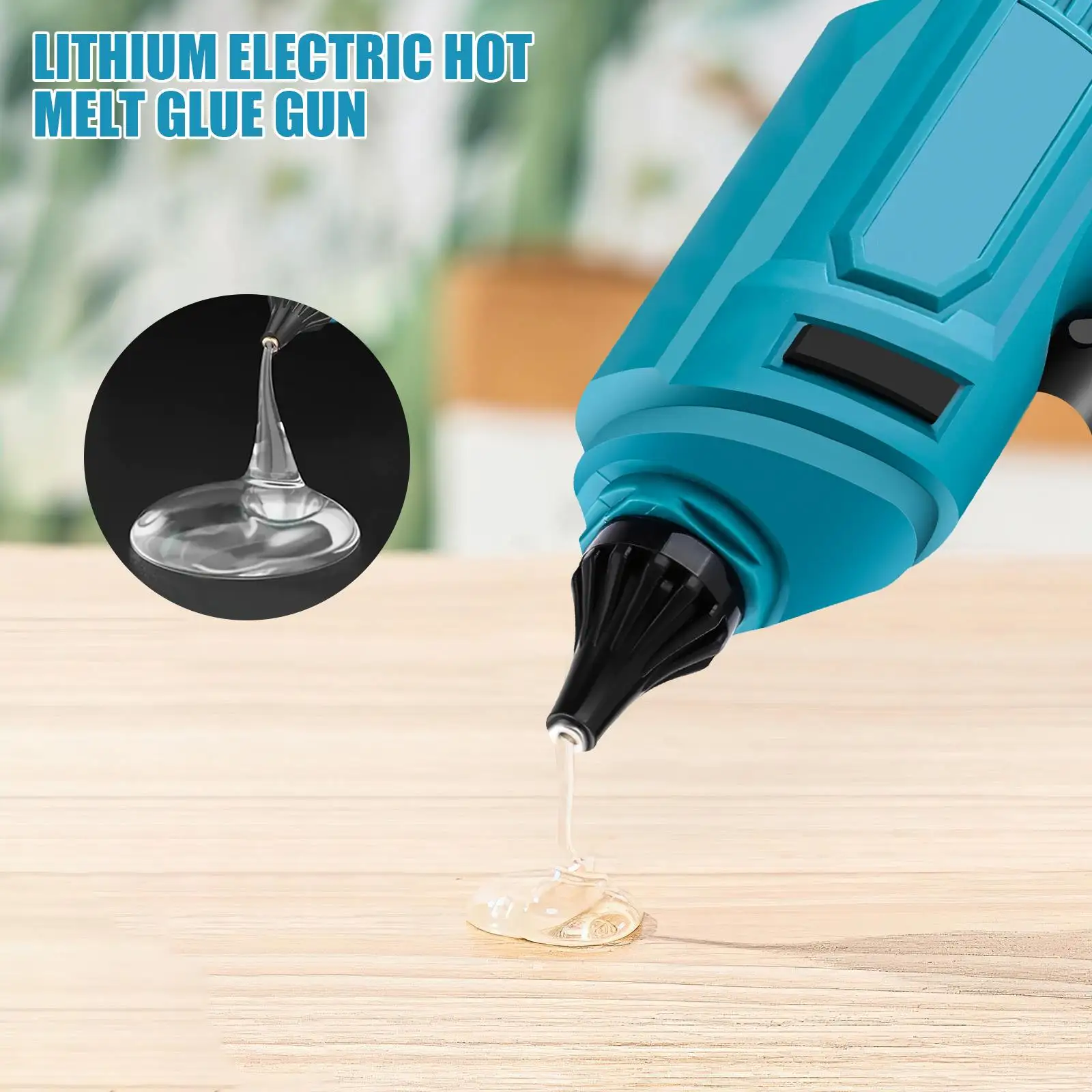 100W Cordless Electric Hot Melt Glue Gun 11mm Glue Stick Anti-scald Nozzle Rechargeable DIY Repair Tool For Makita 18V Battery