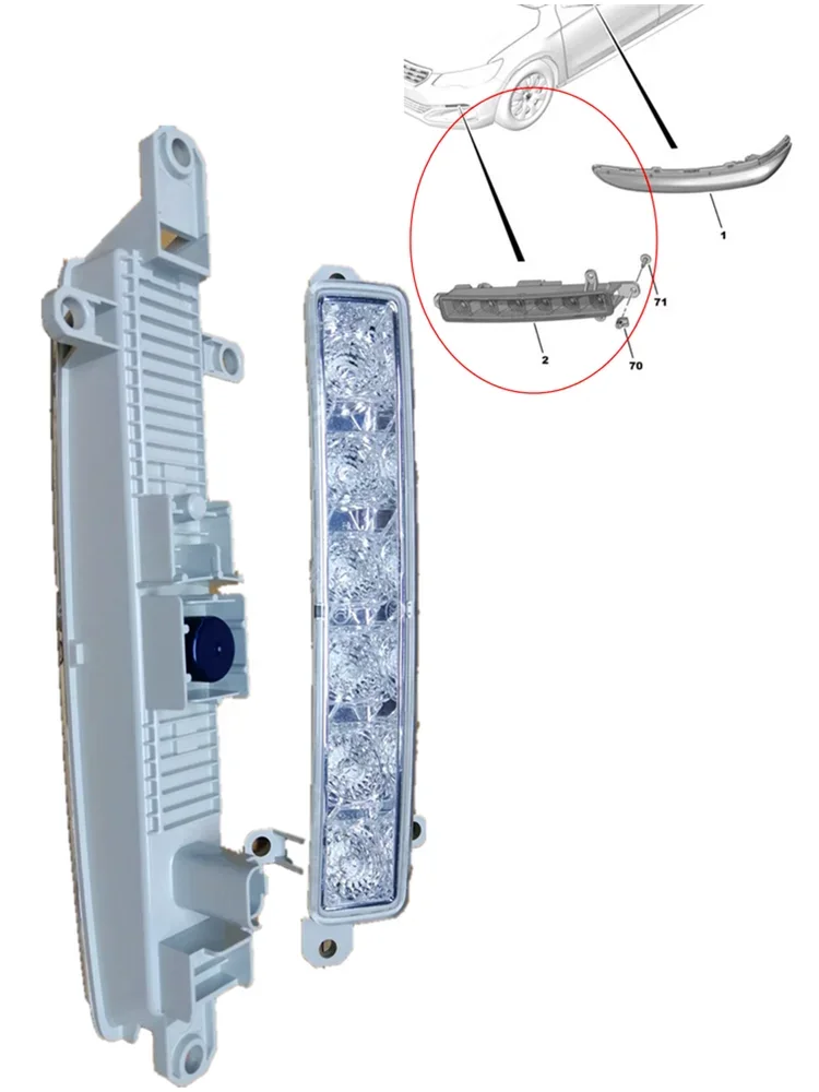 Feux de jour à LED, 9677409380, 9802795580, 045448, 9812662180, pour KIT 108/107/308, pour Cristaux en C1/C3, pour Toyota aygo