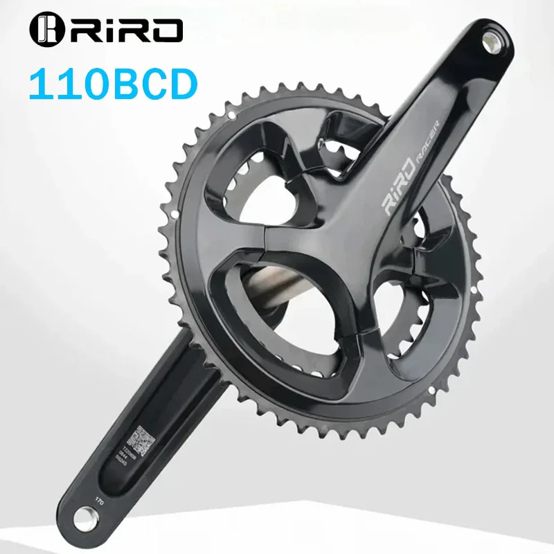 

RIRO 170mm Bicycle Intergrated Crankset 110BCD 50-34T Ultralight Durable 170mm Crank Triple Chainring Bike Part With BB