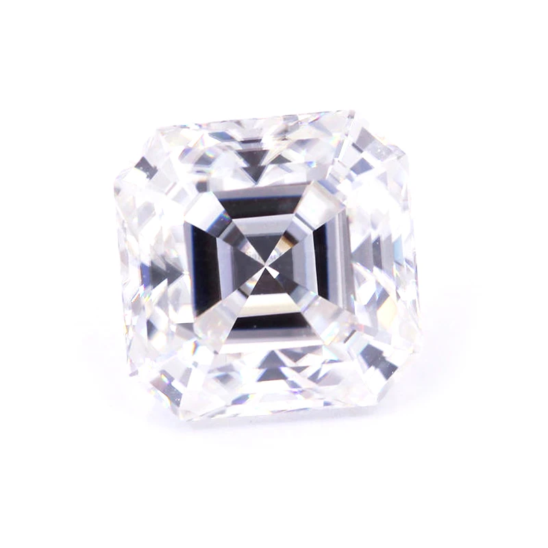 Tianyu Gems Asscher 1ct to 3.5ct Loose Moissanite Diamonds D VVS1 Colorless Gemstone Test Positive Stone Lab Created for Jewelry