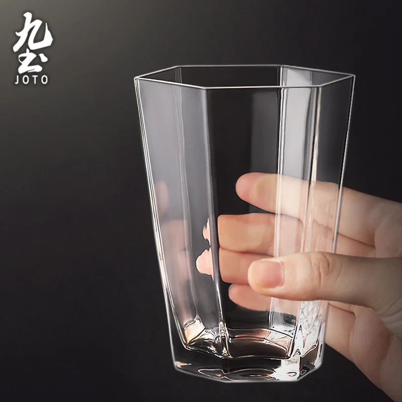 

JOTO Handcrafted Creative Hexagonal Perfect Gift Choice Glass Cup CUPR0528