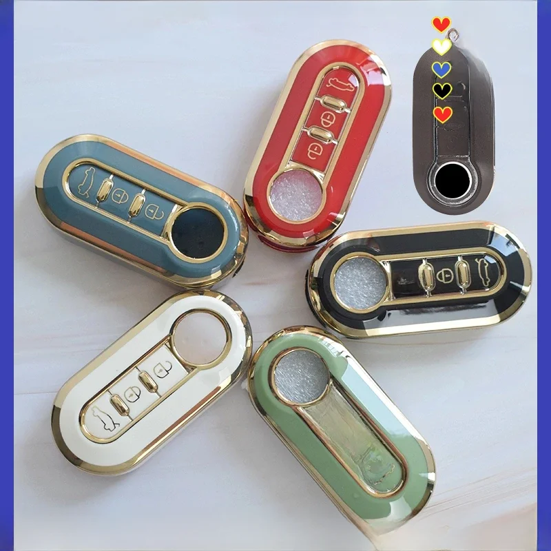 Étui à rabat en TPU pour clé de voiture, 3 boutons, pour Fiat Ducato 500 500L Panda Grande Punto Lancia Musa, coque automobile, accessoires Fob