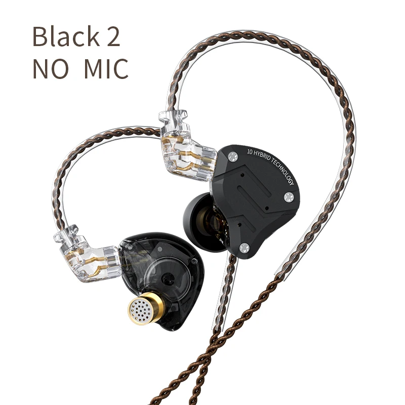 KZ ZS10 Pro Ruisonderdrukkende oortelefoon 4BA + 1DD Hybride 10 drivereenheden HIFI Bass-oordopjes in-ear monitor Metalen headset - afbeelding 1