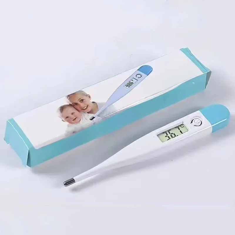 Termômetro para febre, digital basal, corporal, oral, axila ou retal, display LCD eletrônico,